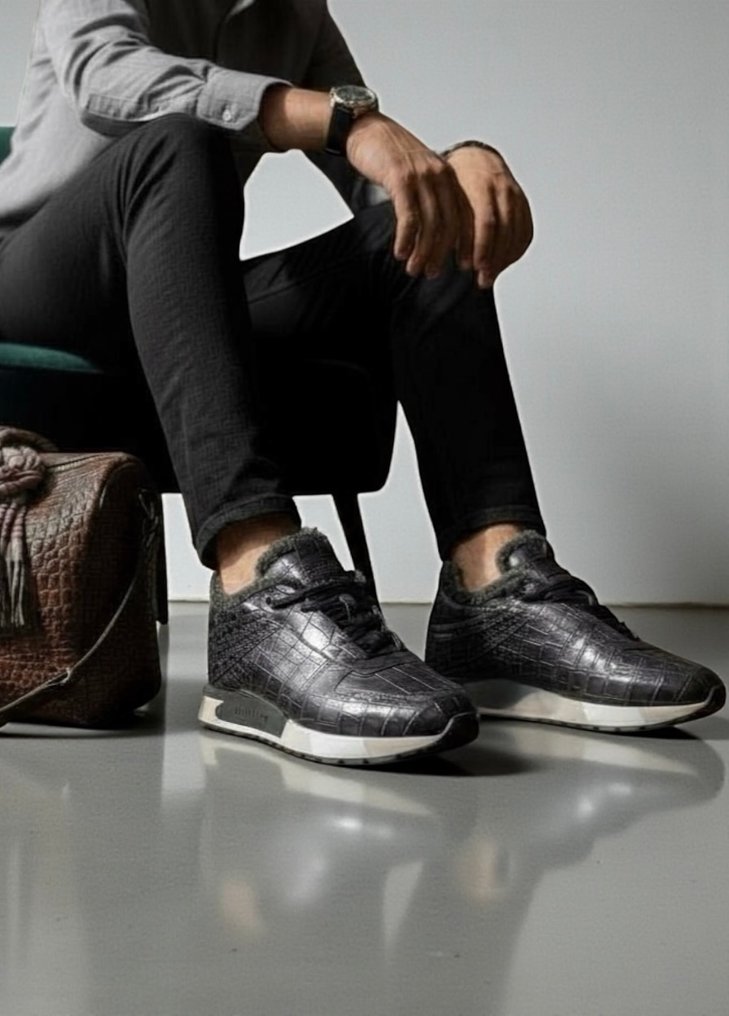 Santoni-UK10-AMG-Alligator-Shearling - 运动鞋 - 尺寸: EU 45.5 - 带标签的新品 #1.0