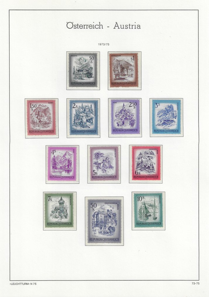 Αυστρία 1950/1975 - Συλλογή: Τοπική ορνιθοπανίδα, αγροτικά και ιστορικά μνημεία #4.3