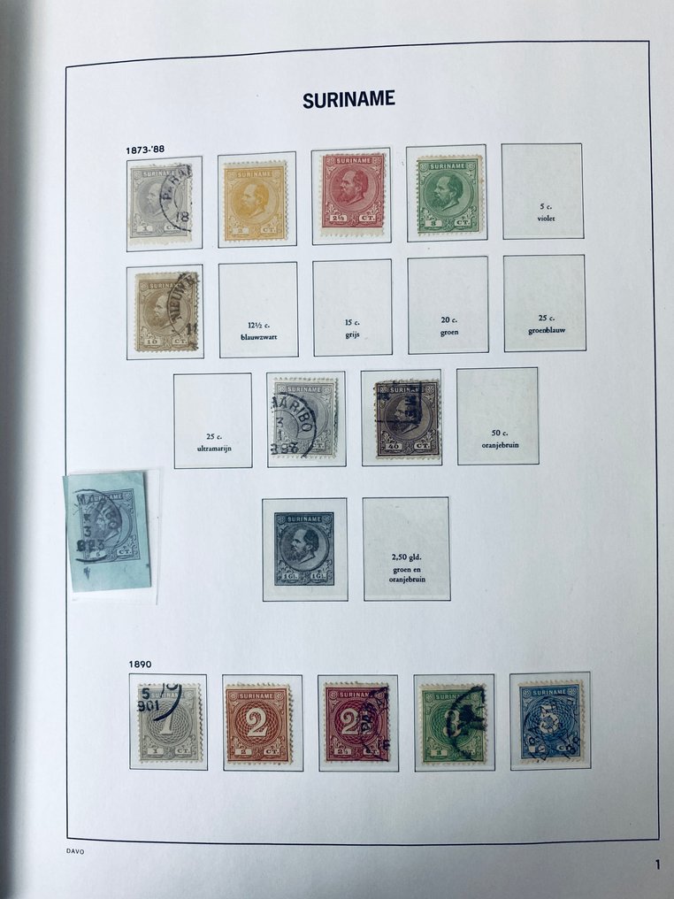 Suriname - Suriname Collection in Davo Album #1.0