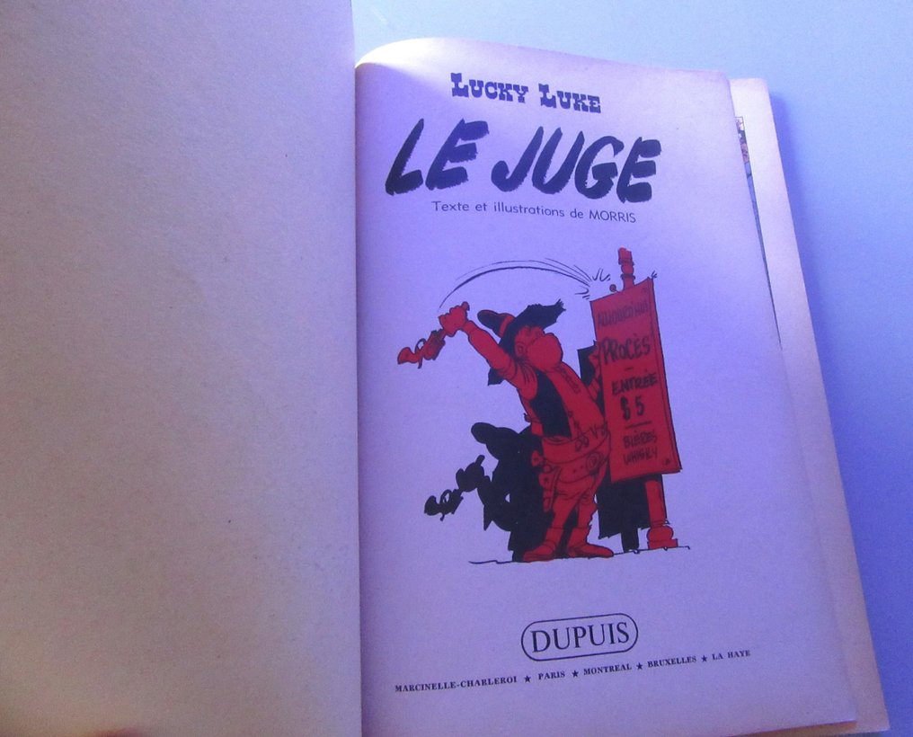 Lucky Luke T13 - Le Juge - B - 1 Album - Πρώτη έκδοση - 1959 #2.1