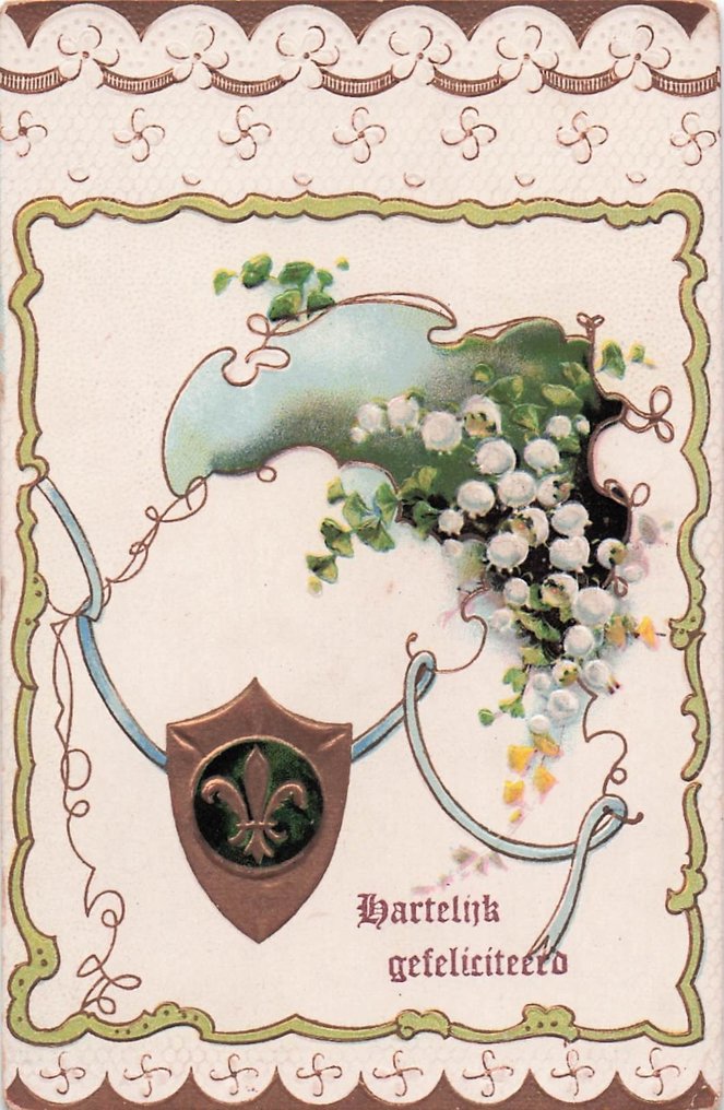 Fantasy cards decorated with gold and a significant amount with embossing or relief. - Postcard (125) - 1910-1950 #4.3