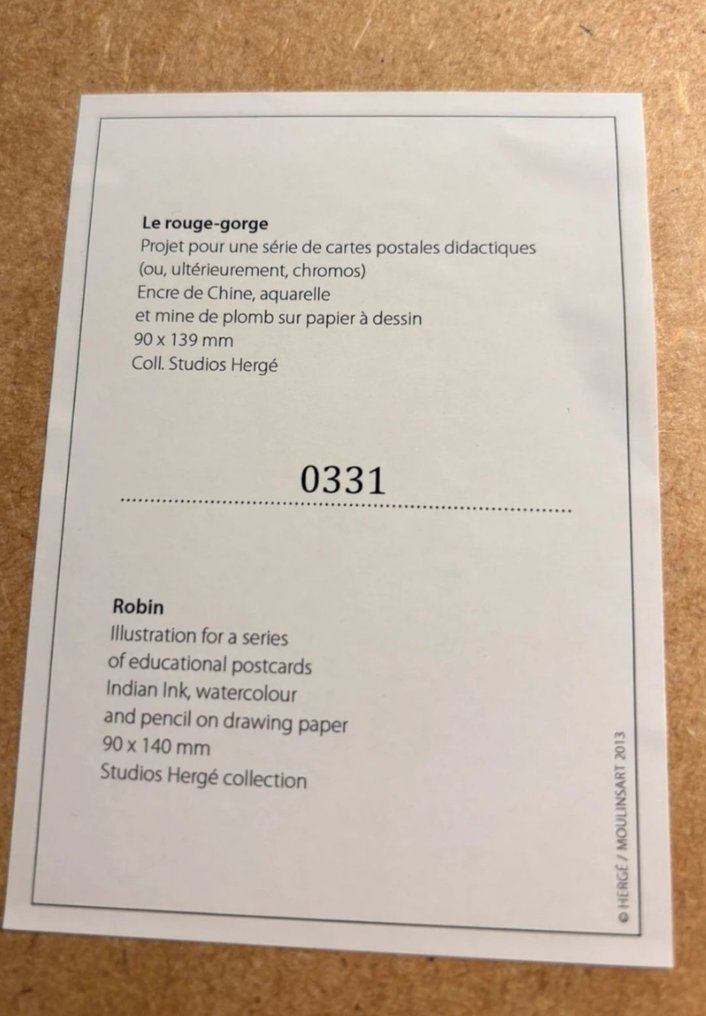 Hergé - 1 Lithograph - Tintin - Le rouge-gorge - 1943 #2.1