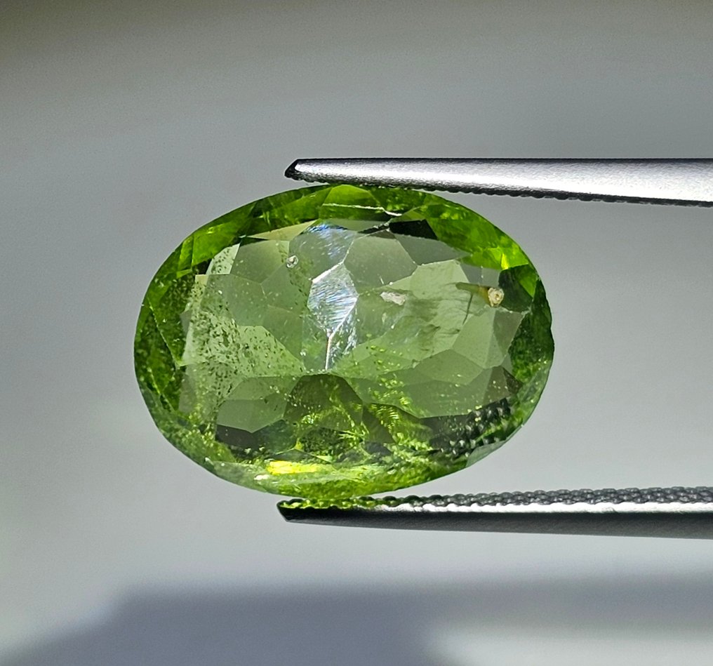 Sans prix de réserve - 1 pcs  Jaune, Vert Péridot  - 8.84 ct - International Gemological Institute (IGI) #4.3