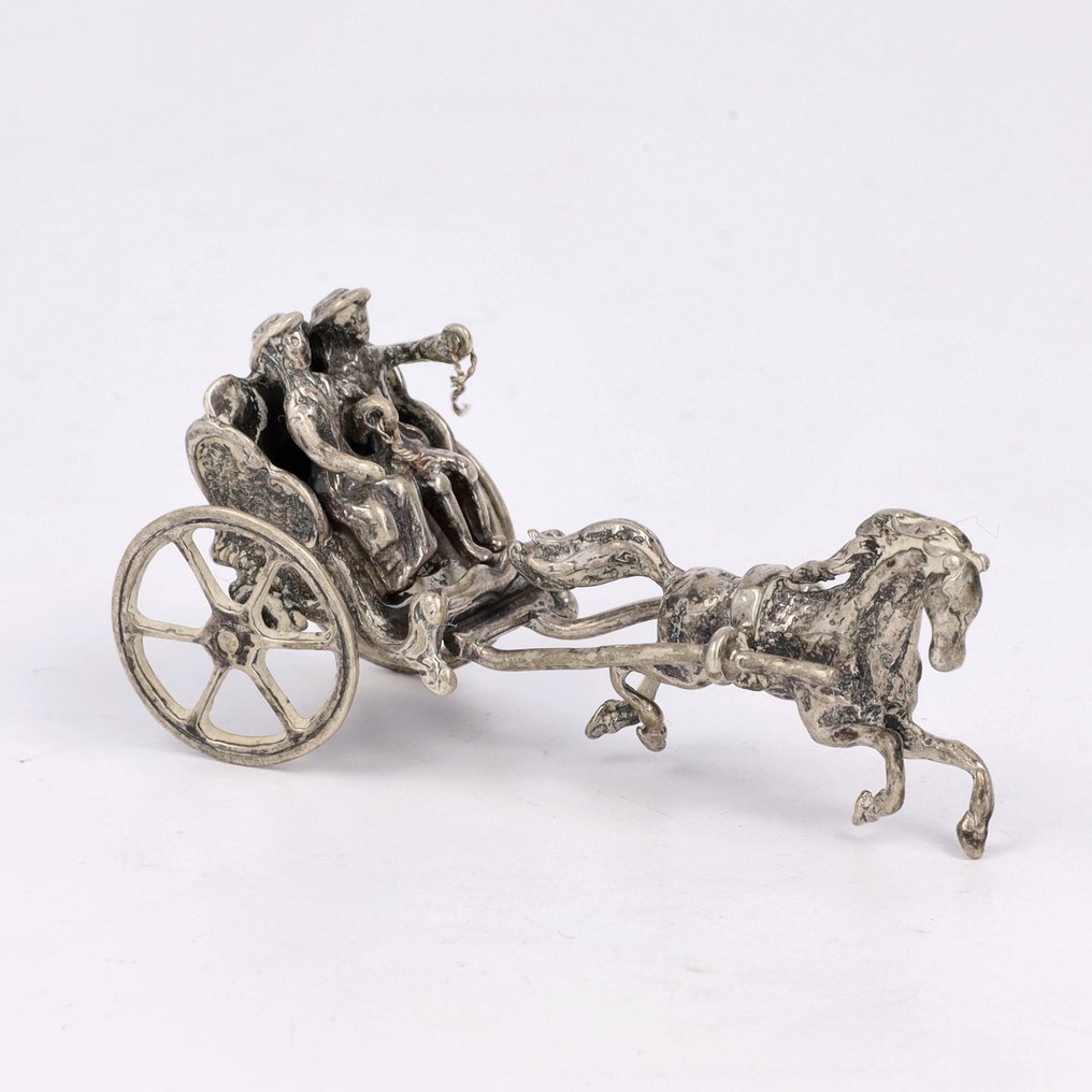 NO RESERVE - Waterput & Rijtuig - Φιγούρα μινιατούρα  (2) - .835 silver #3.2