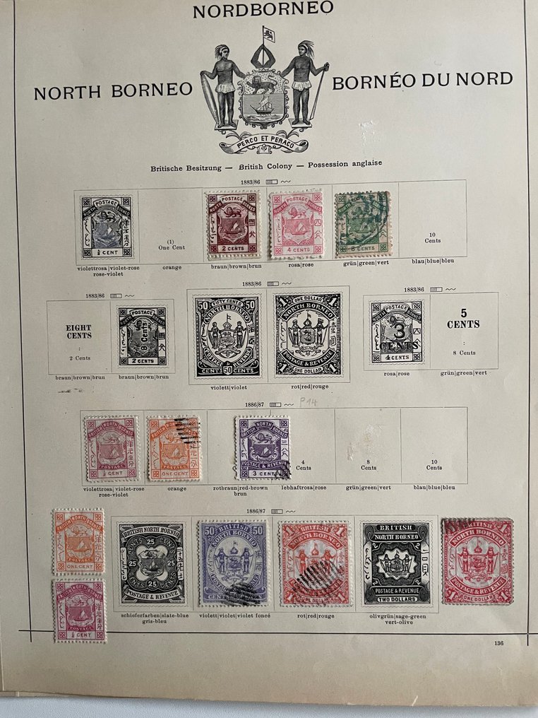 North Borneo  - Part from an old general collection. #1.0