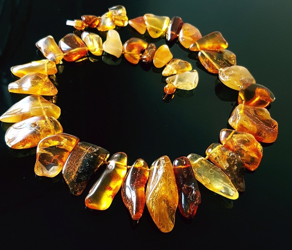 Rav Unik vintage baltisk rav halskæde- 64 g #2.1