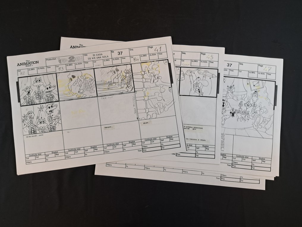 Studio Silver - 12 Original drawing - Lupo Alberto Storyboard #1.0