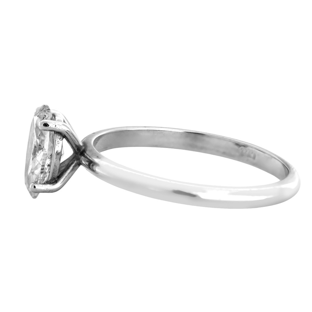 Zonder minimumprijs - Ring - 14 karaat Witgoud - 1.06ct. tw. Diamant (Natuurlijk) #4.3