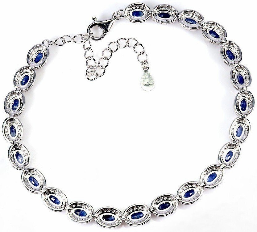 Senza prezzo di riserva - Bracciale Argento Zaffiro #2.1