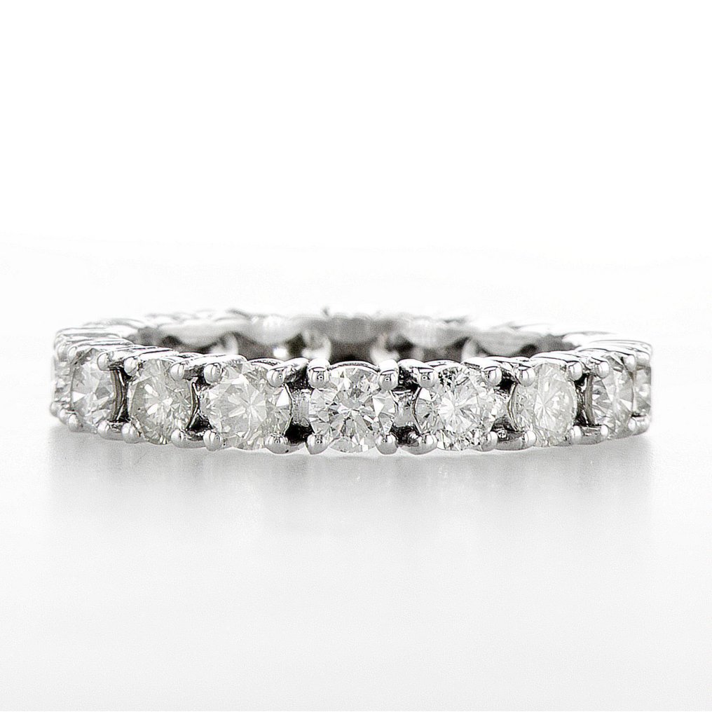 沒有保留價 - 戒指 - 14 克拉 白金 -  1.93ct. tw. 鉆石 (天然) - F-J VS2-SI2 #1.0