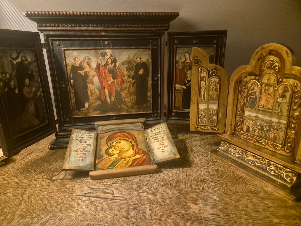  Triptykon (3) - Træ - 1960-1970  #1.0