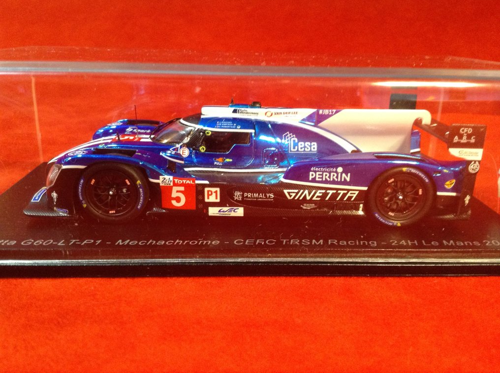 Spark 1:43 - Model raceauto - Ginetta Mecachrome LMP1 Sport CEFC TRSM Racing 41° 24h Le Mans 2018 #5 Robertson/Simpson/Roussel - Zeer goede kwaliteit - zeldzaam vandaag. #1.0