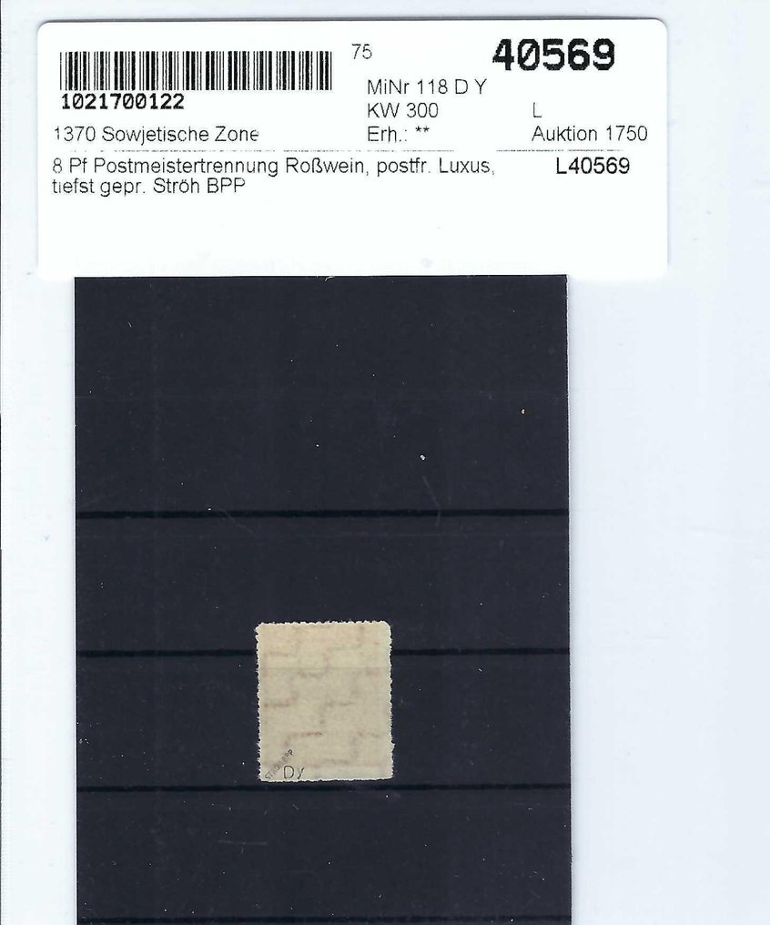 Okupacja aliancka - Niemcy (strefa sowiecka) 1946 - SBZ - Westsachsen mniejsza partia postfrisch. - teils geprüft, "Ströh" #3.2