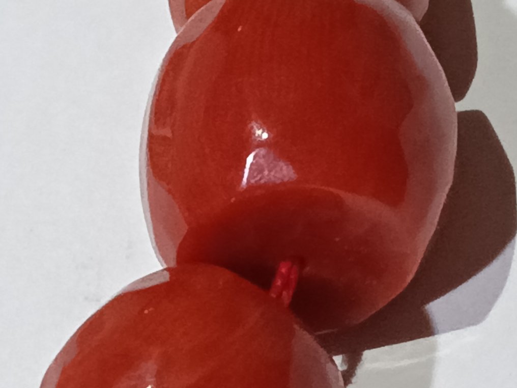 Collier - 18 carats Or jaune Corail rouge - Corail rouge - Sardaigne de qualité supérieure #4.3