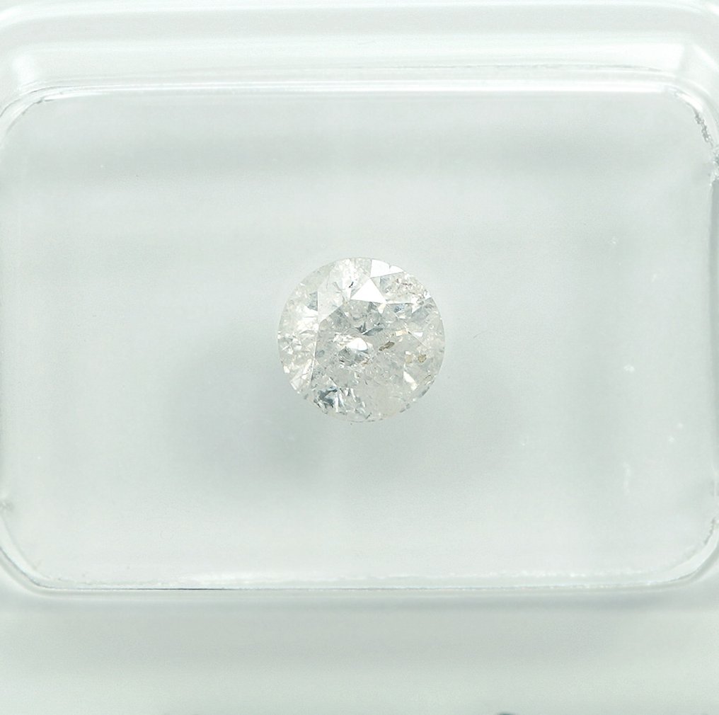 沒有保留價 - 1 pcs 鑽石 (天然) - 0.52 ct - 圓形 - H(次於白色的有色鑽石) - I3 - Gem Report Antwerp (GRA) #3.2