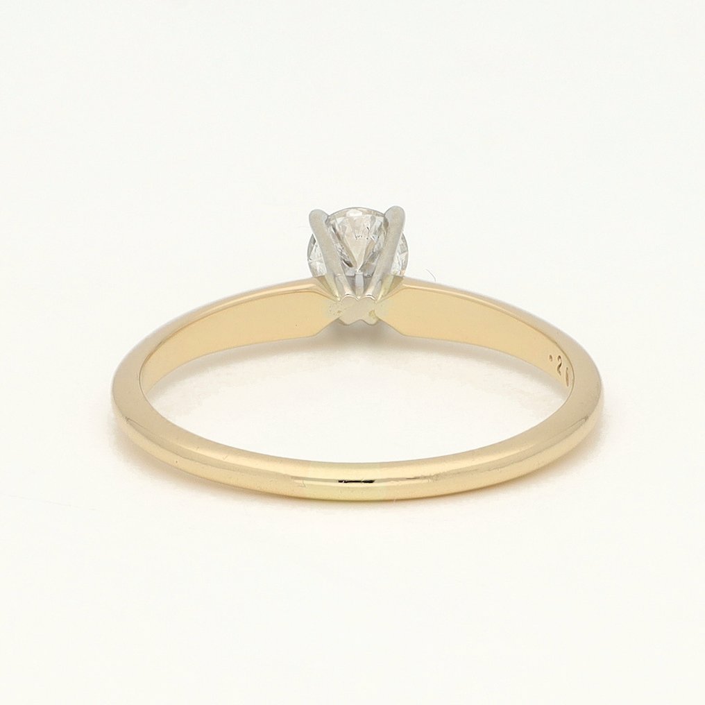 戒指 - 14 克拉 黃金 鉆石 (天然)  #3.2