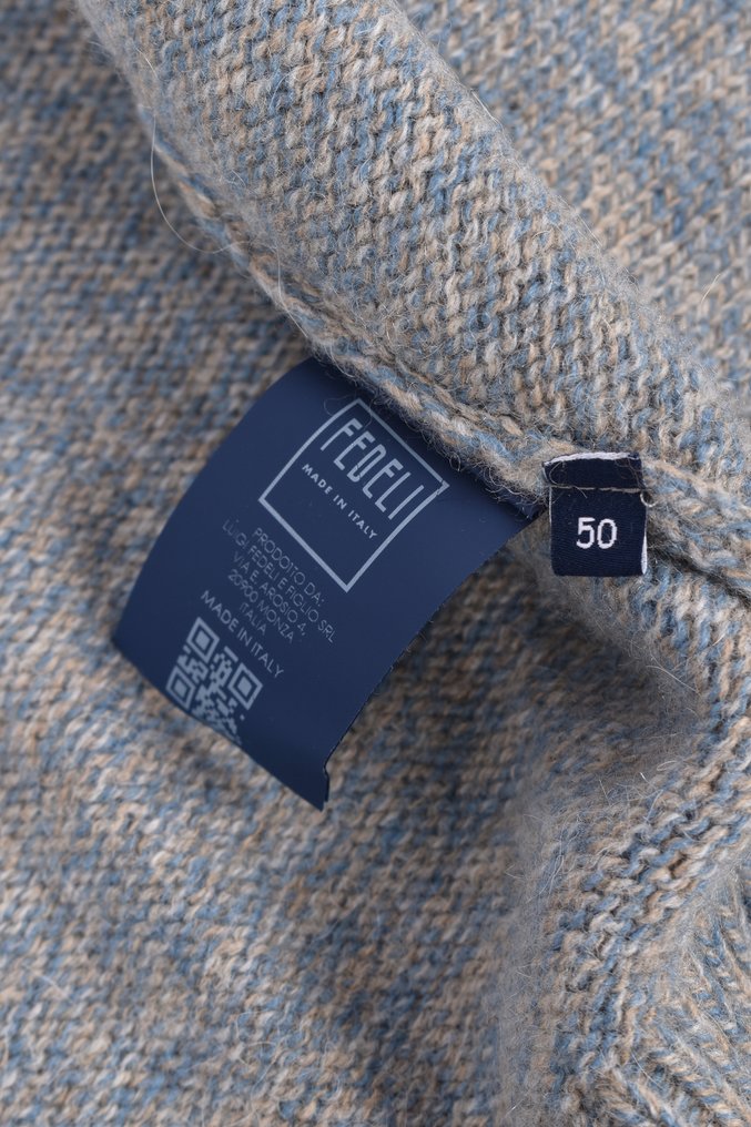 Fedeli - Alpaca & Wol - Full zip - 50 - Jumper - New with tags #4.3