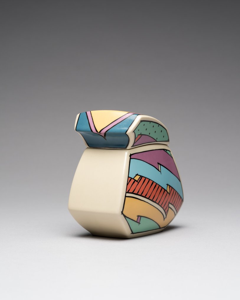Rosenthal - Dorothy Hafner - Κουτί - Flash Ένα Κουτί με Καπάκι - Πορσελάνη - Pop Art Εποχή της Ομάδας Memphis #2.1