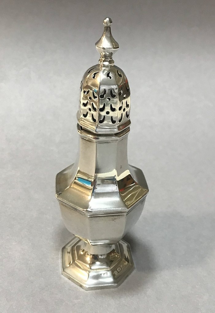 Recipiente per sale, pepe o zucchero semolato - .925 argento - Strooier, 1915 #1.0