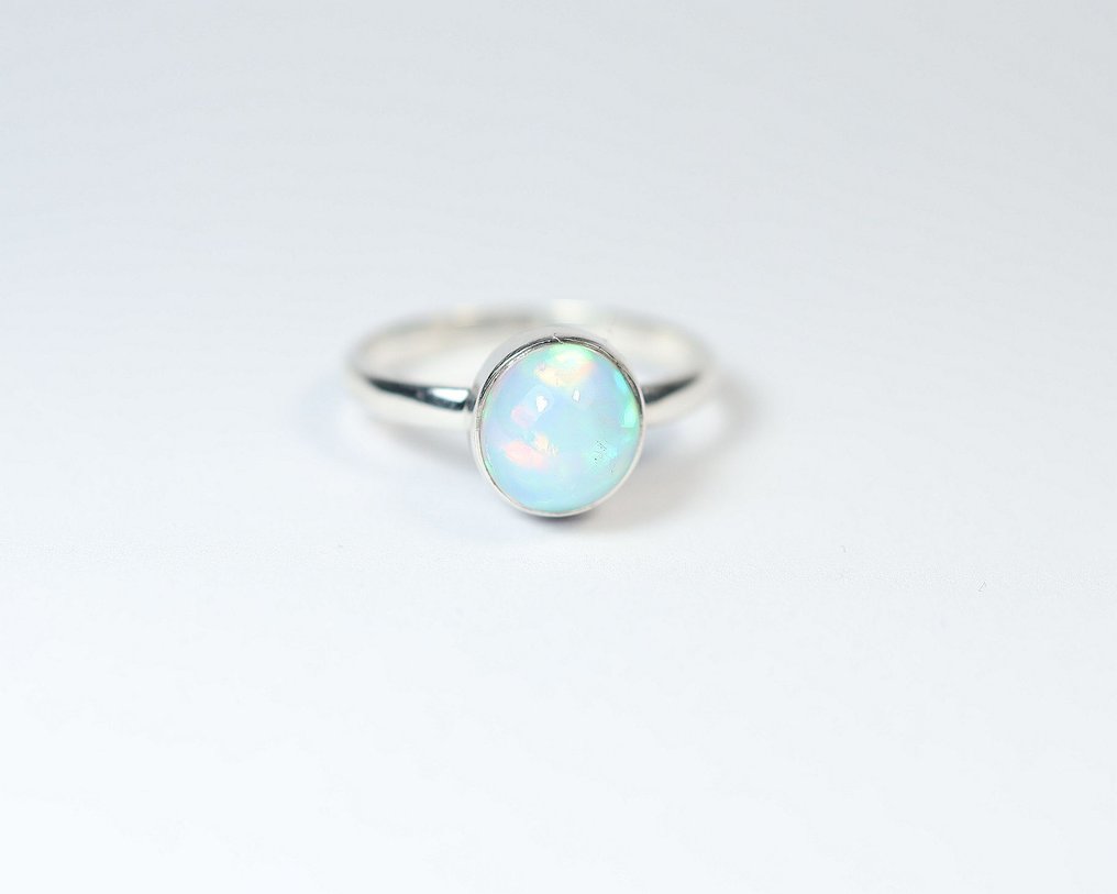 Ethiopian opal / Welo opal Ring / Cabochon / new- 2.5 g - (1) #1.0