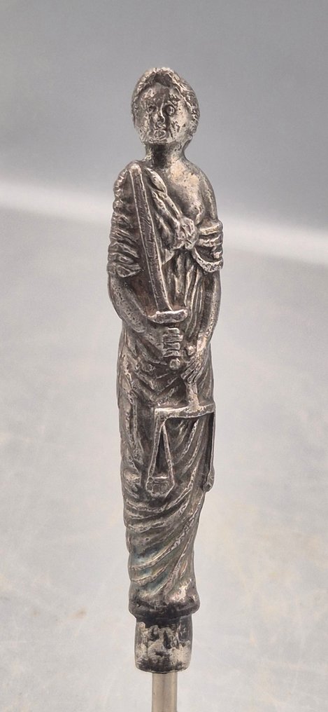 Cuțit pentru fructe - baroc 1729 - .915 argint - Mesheft zilver Justitia #2.1