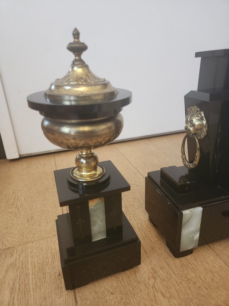 Relógio de lareira - Antigo Mármore - 1850-1900 - Schouw pendule #2.1