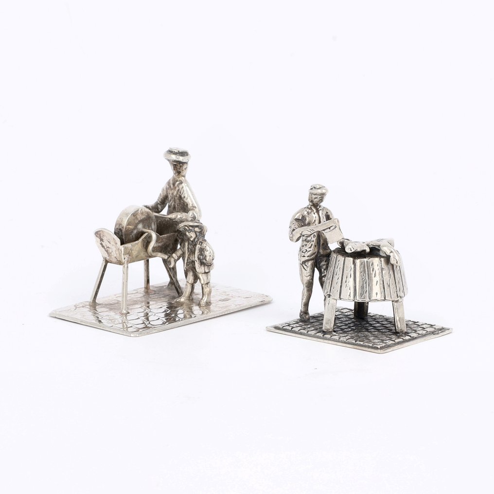 NO RESERVE - Scharenslijper & Slager - Φιγούρα μινιατούρα  (2) - .835 silver #1.0