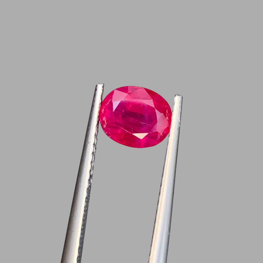 1 pcs  Κόκκινο Ρουμπίνι  - 1.62 ct - Διεθνής Ένωση Έγχρωμων Πολύτιμων Λίθων (ICA GemLab) - Θερμαινόμενο ET2+C1 #2.1