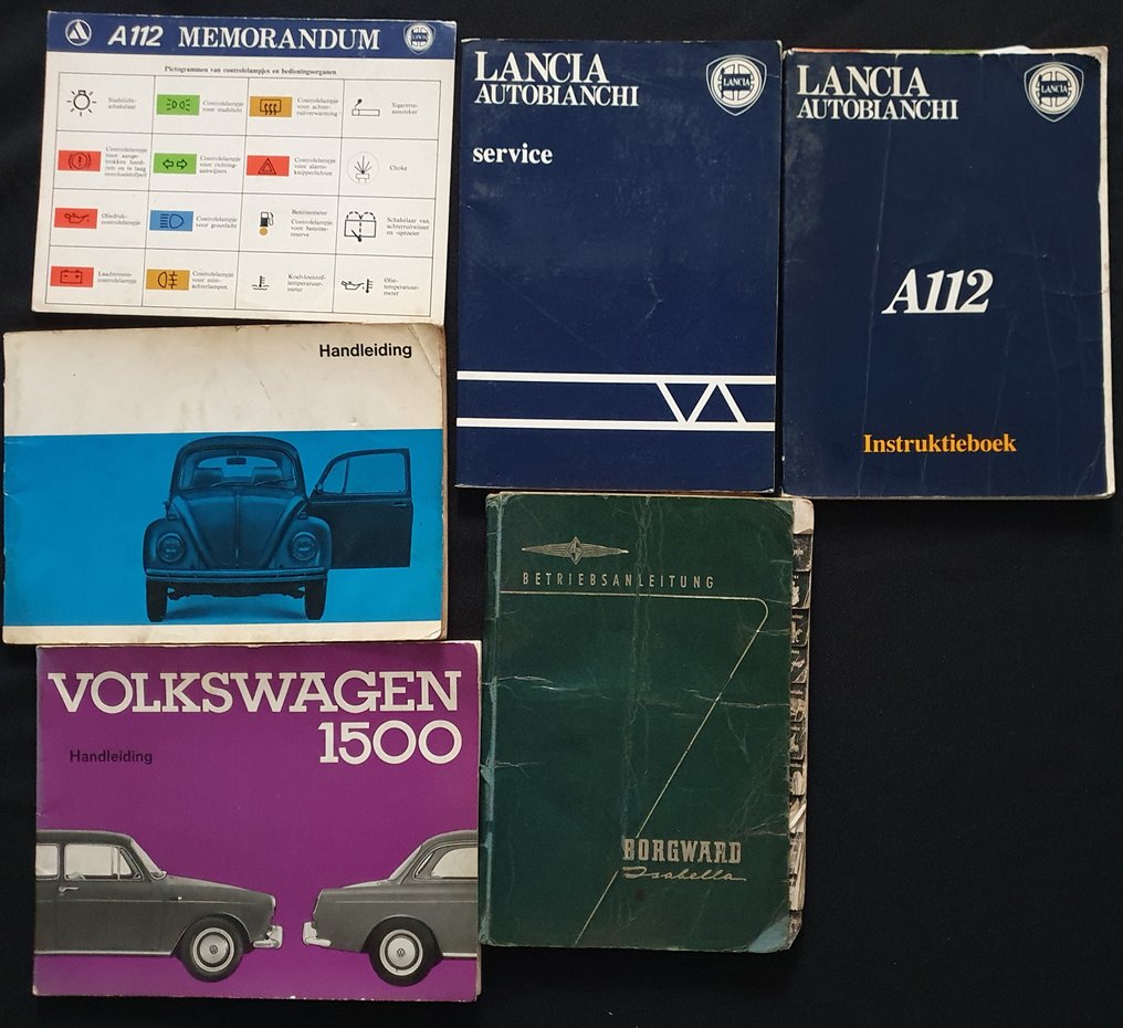 Diverse autohandleidingen en memoranda - Lancia - VW - Borgward - Brochure - 1959-1983 #1.0
