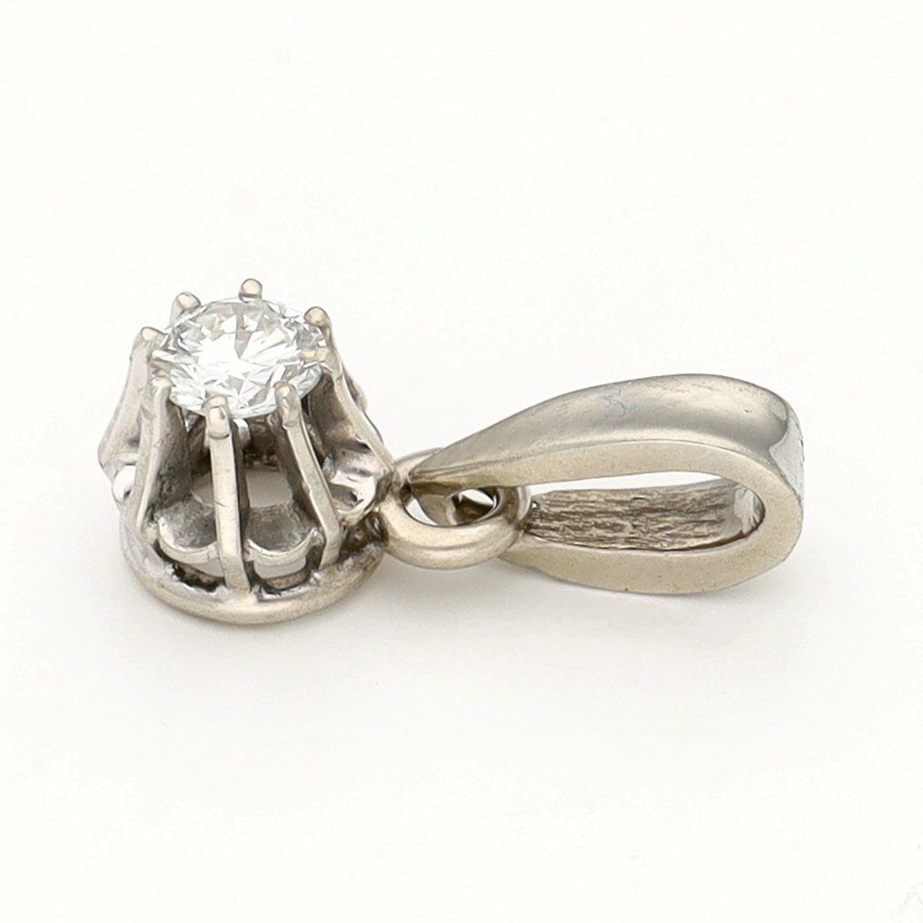 沒有保留價 - 墜飾 - 18 克拉 白金 鉆石 (天然) #2.1