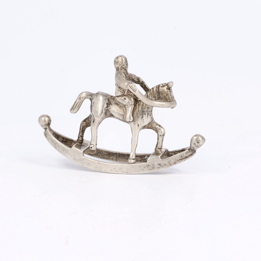 NO RESERVE - Waterput, Hobbelpaard & Ponywagen - Figura in miniatura (3) - .835 argento #4.3