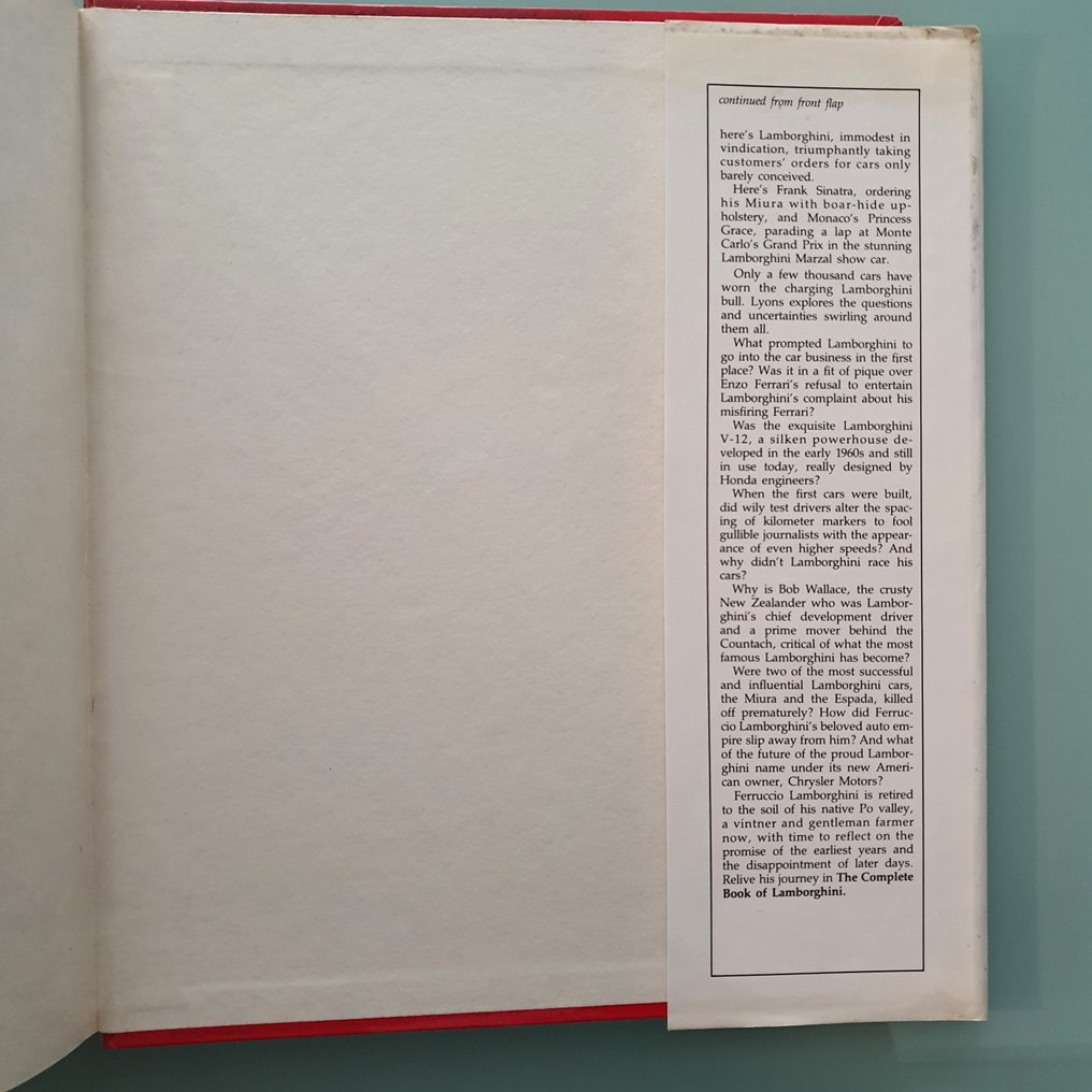 Pete Lyons - The Complete Book of Lamborghini - 1988-1988 #2.1