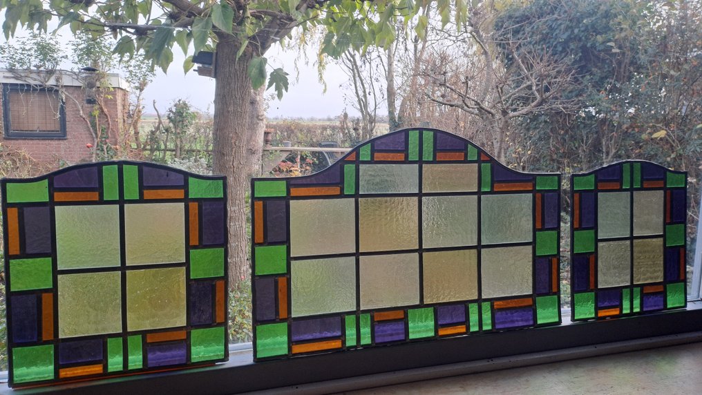 Art Deco Stained glass window (3) - 1920-1930 #2.1