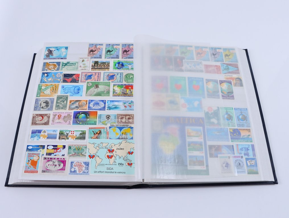 世界  - 主题地图未使用收藏，存放于邮票册中 #1.0