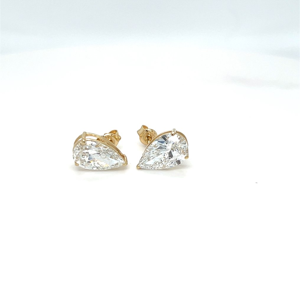 耳环 - 14K包金 黄金 - 3.03ct. tw. 钻石 (实验室培育) #3.2