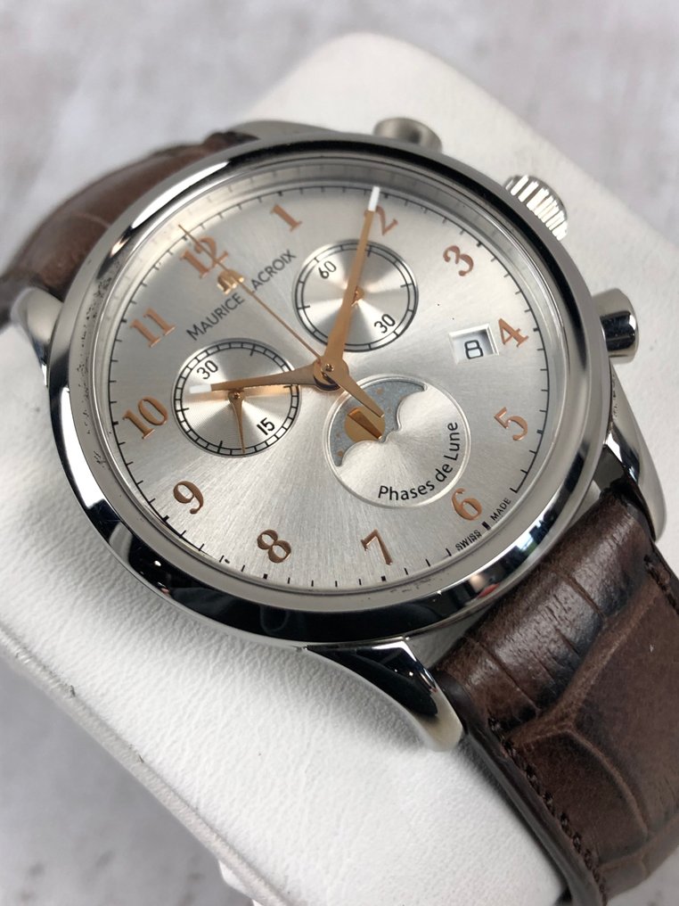 Maurice Lacroix - Les Classiques Phase de Lune Chronograph - LC1087.SS001.121 - Unisex - 2010-2020  #1.0