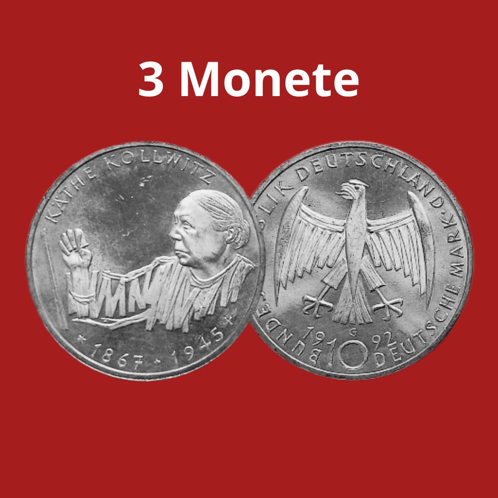 Tyskland. Album con 50 monete d’argento FDC 1988/2001 – Germania Ovest – 10 Marchi – Non circolate #4.3