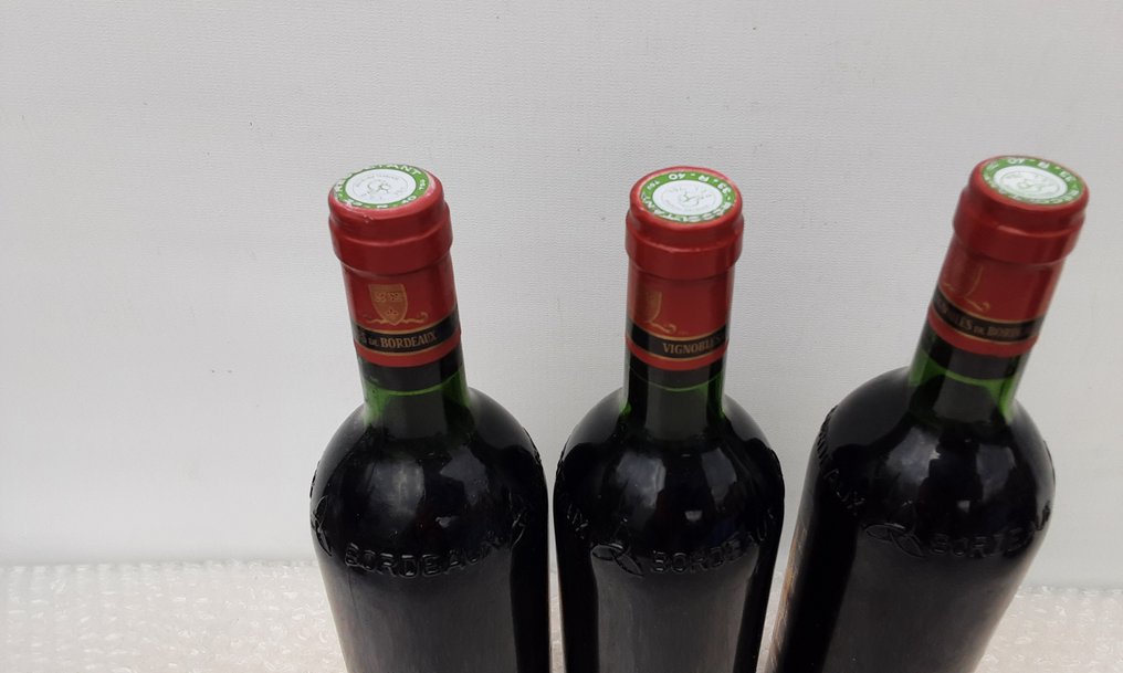 1982 Vieux Château Bourgneuf - Pomerol - 3 Flasker (0,75 L) #2.1
