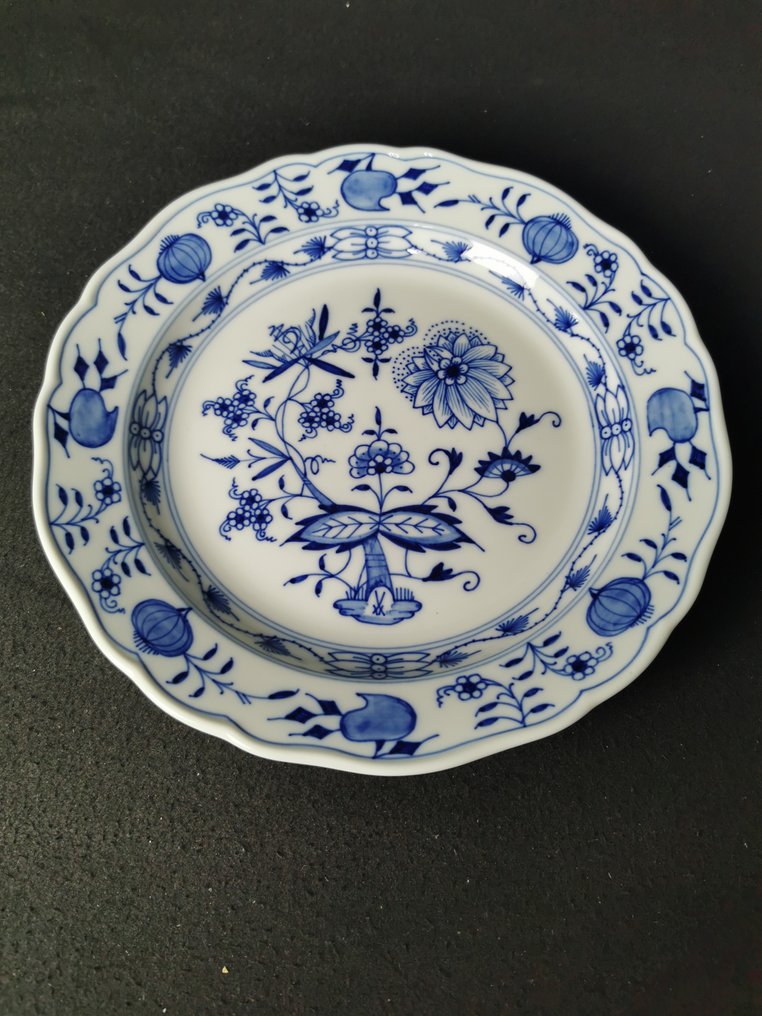 Meissen - Cipolla Blu - 6 Piatti - D. 22cm - 1.Wahl - 盘子 (6) - 瓷 #1.0