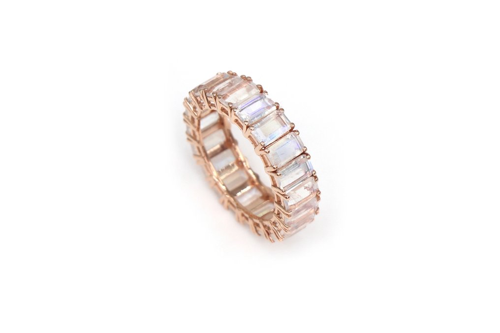 Eeuwigheidsring - 14 karaat Roségoud - 5.32ct. tw. Gemengde edelstenen #2.1