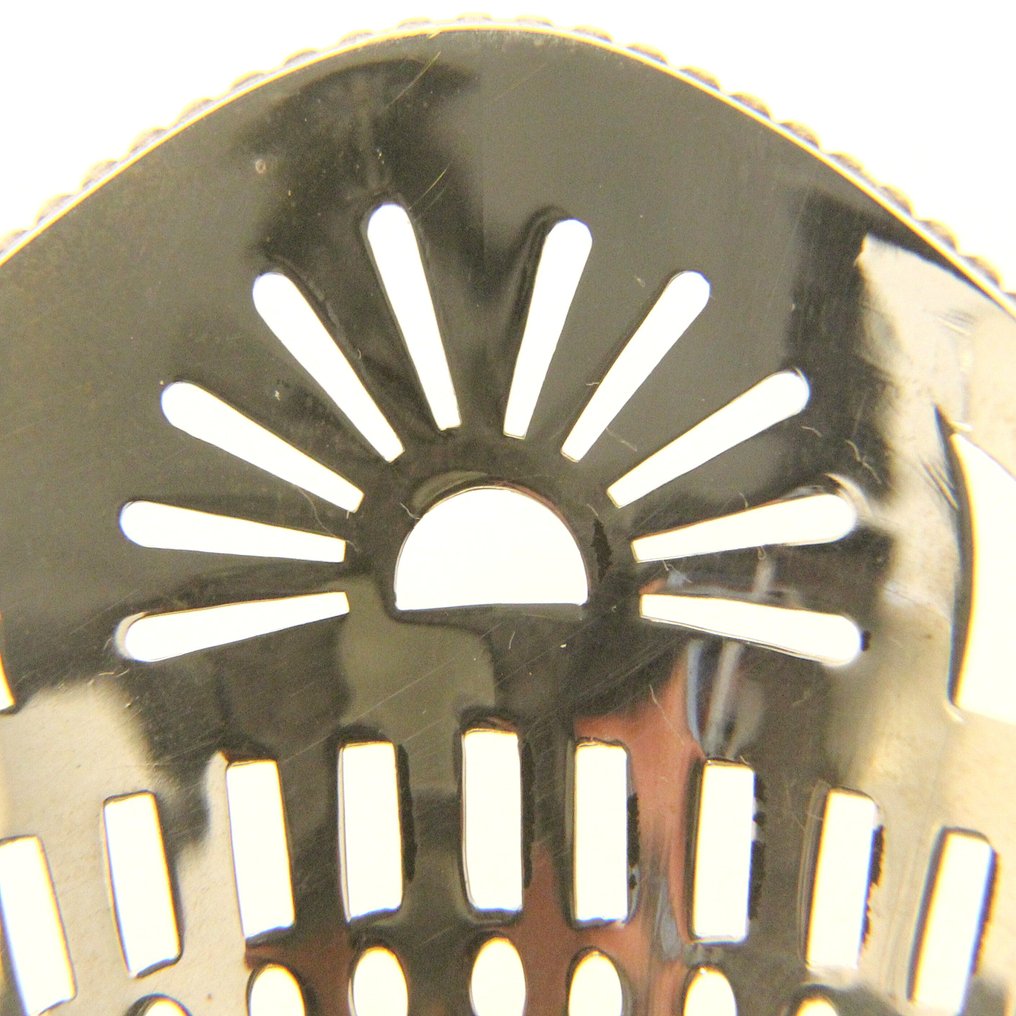 Ajour gezaagde bonbonmand - HANDWERK - Presburg Haarlem - Cestino per le caramelle - Modello di barca con bordo di perle. - .835 argento - Interamente in argento #4.3