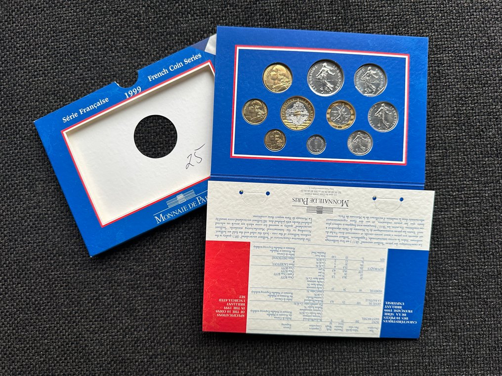 Frankrijk. Mint Set (BU) 1999 (10 munten)  (Zonder minimumprijs) #1.0