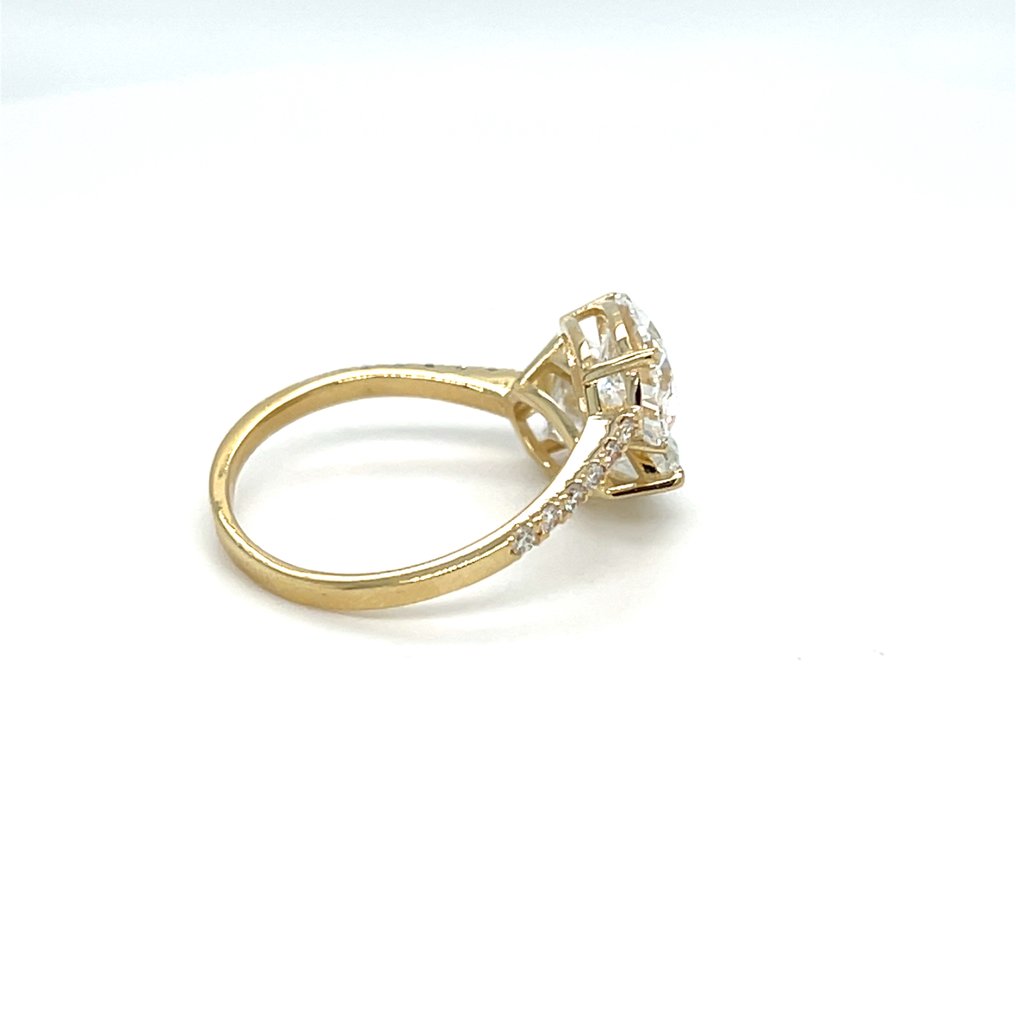 戒指 - 14 克拉 黃金 - 4.27ct. tw. 鉆石 (實驗室培育) - 鉆石 #2.1