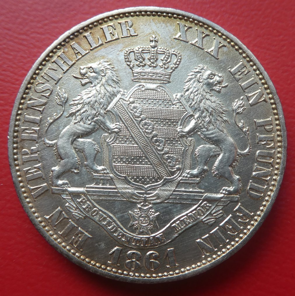 Duitsland, Saxe-Albertine Johann I. Thaler (taler) 1861 (Zonder minimumprijs) #1.0