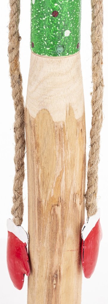 Χριστουγεννιάτικες διακοσμήσεις - Δύο χριστουγεννιάτικες φιγούρες - 55cm - Χάλυβας, Ξύλο #3.2