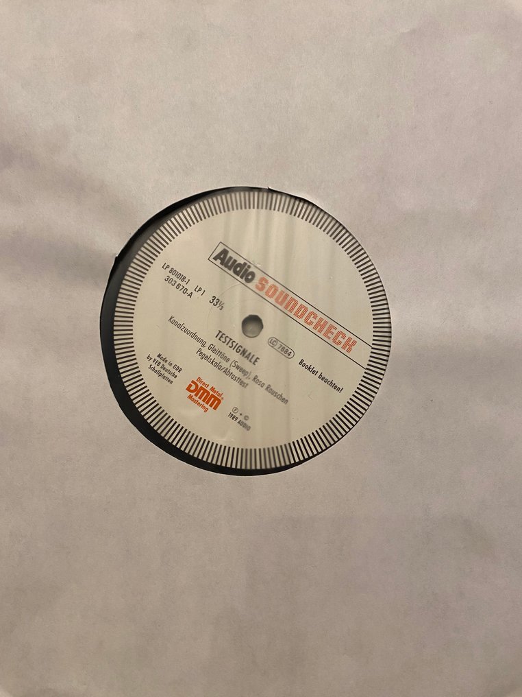 Test signals on LP1, LP2 Ulla Meinecke, Ann Burton, Ursula Dudziak - Flere kunstnere - Soundcheck - Das LP-Test-Set Von AUDIO - Flere titler - LP-bokssæt - 1989 #2.1