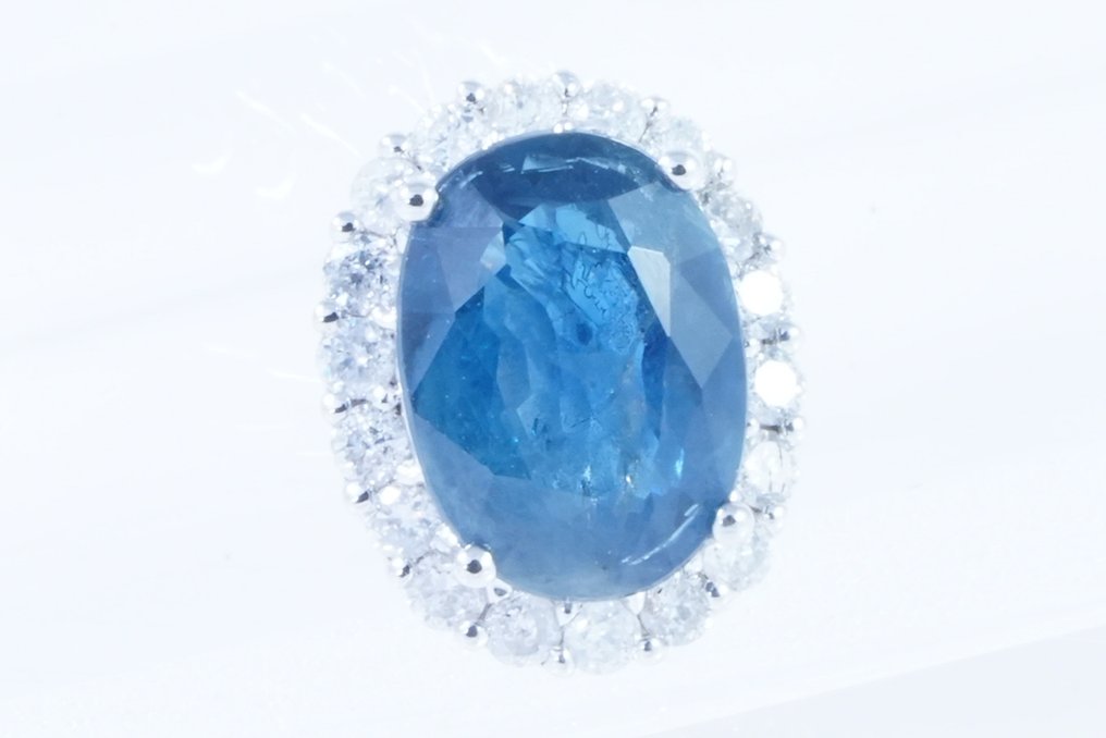 沒有保留價 - 墜飾 鉑金 - 1.22ct. tw. 藍寶石 - 鉆石 #3.2