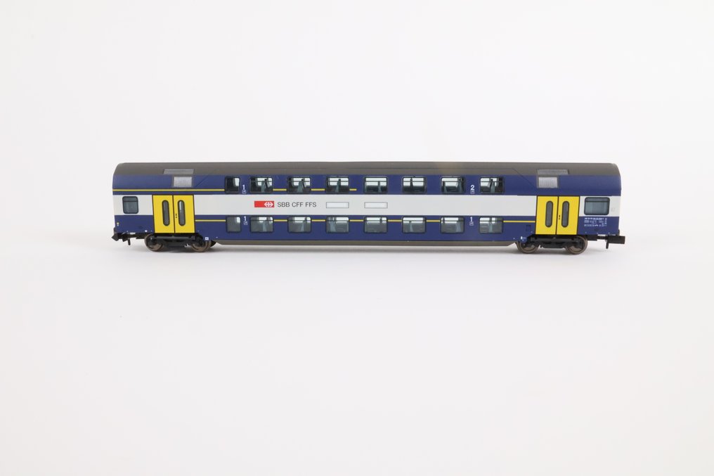Fleischmann N - 8154K, 8155K - Wagon de passagers pour trains miniatures (2) - Voitures à deux étages du S-Bahn. - SBB-CFF #4.3