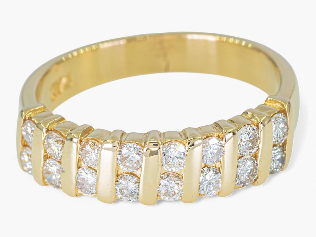 Sans prix de réserve - Bague - 14 carats Or jaune, HRD Antwerp -  0.50ct. tw. Diamant (Naturelle) #3.2