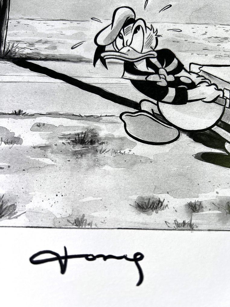 Tony Fernandez Giclée - Donald Duck Desert Scene – Hand Signed #4.3